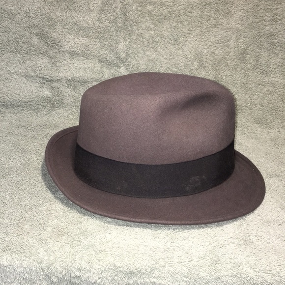 Bee Hats gray wool custom made gray short brim fedora size 7 dynafelt - Picture 3 of 15